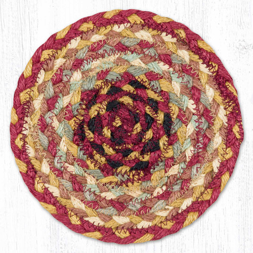 7" Burgundy/Gray/Cream Coaster LC-357