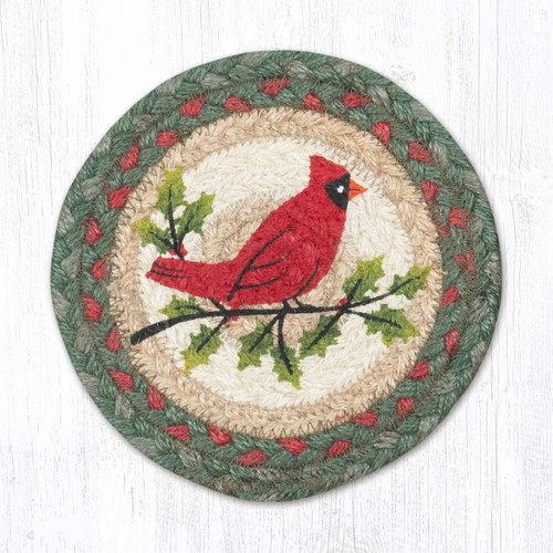 7" Holly Cardinal Coaster LC-025