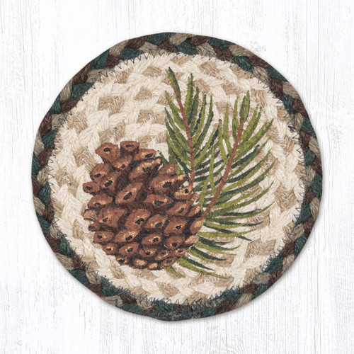 7" Graphic Pinecone Coaster LC-577