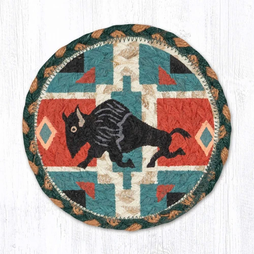 7" Native American Buffalo Coaster LC-865