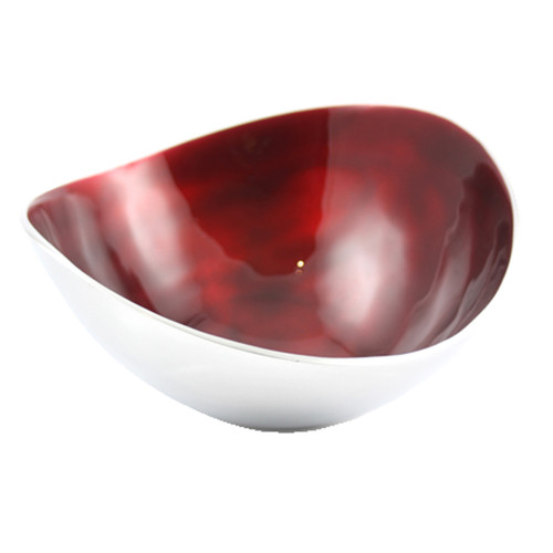 Red 17cm Oval Bowl