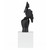 Face and Hand Lady Sculpture Matte Black-4