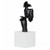 Face and Hand Lady Sculpture Black Gloss-3