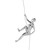 Climbing Woman D Silver Steel Finish