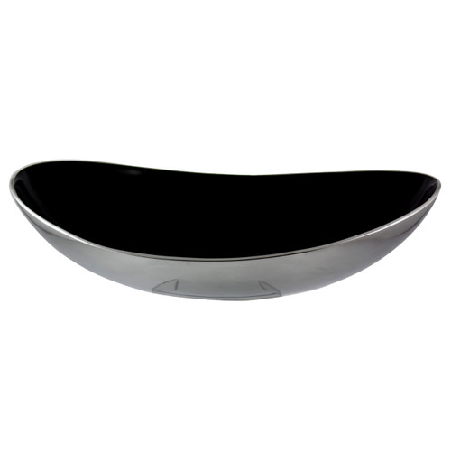 Black Large Oval Bowl Lemongrass