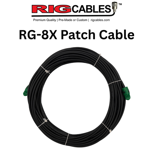 100 Foot RG-8X Coax with PL-259's on both ends by Rig Cables