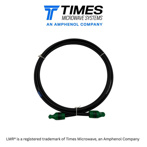 12 foot GENUINE Times Microwave LMR®-240 with Amphenol® PL259 / UHF Male each end