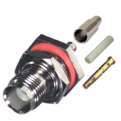 RF Industries TNC Female Bulkhead Crimp Connector (RFT-1212-B) for RG-316 and RG-174