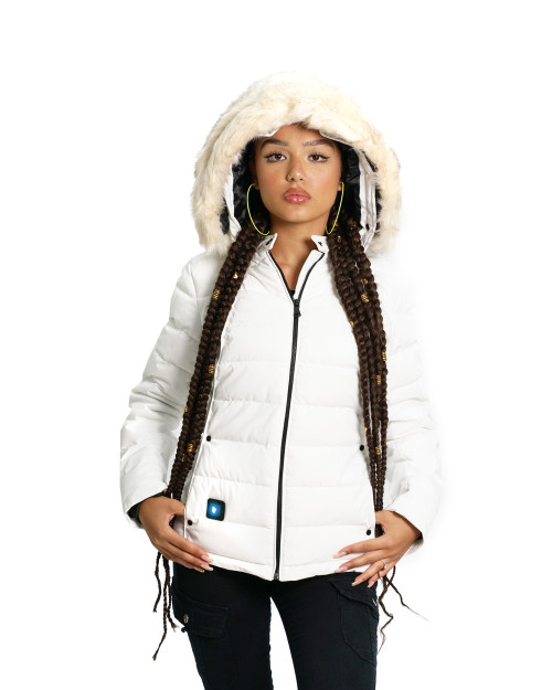 Doudoune Comme des Loups - Budapest Femme Blanc
