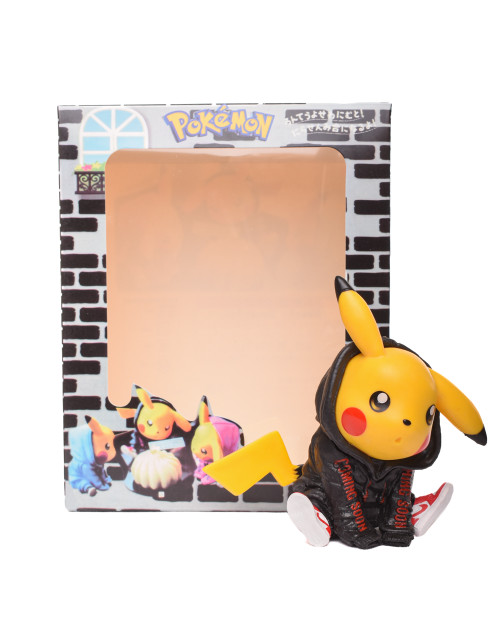 Figurine Pokemon Pikachu Hoodie Supreme Noir