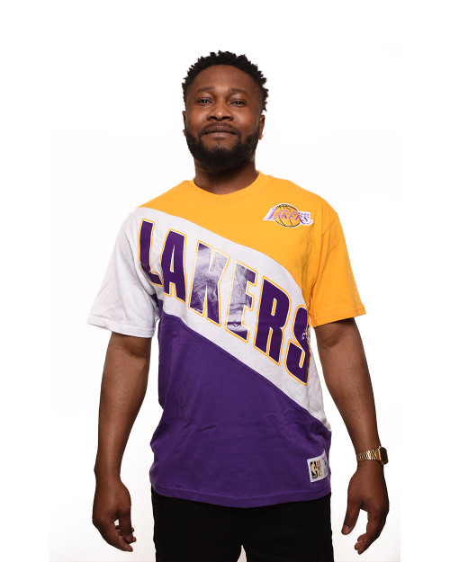 Tee Shirt Play By Play Lakers Jaune