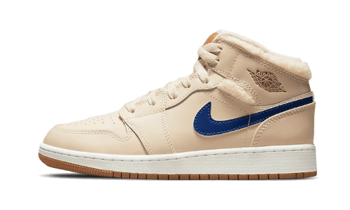 Air Jordan 1 Mid Fleece Pearl White