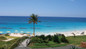 View of ocean & small beach at Coco Reef Resort in Bermuda. 