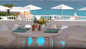 Outdoor dining at Coco Reef Resort in Bermuda. 