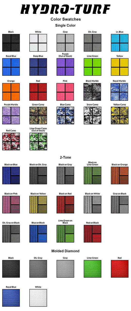 HydroTurf Color Swatches