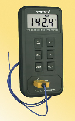 VWR® Traceable® Digital Thermometer with Recorder Output. 
 {3211-77776726}