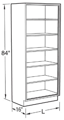 VWR TALL UNIT W/SLD PNL DR 84X16X48 
 {3211-CFS12841648A}