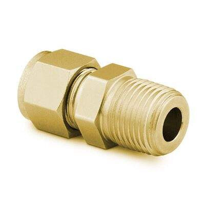 Brass Male Connector, Size: 1/8in to 1/4in NPT {2886-N9301254}