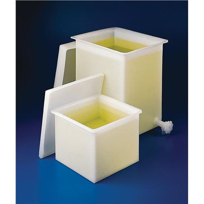 Tank, PE, Rectangular, With Lid & Faucet 
 {2133-H340940000}