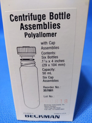 50ml Polypropylene Bottle, Cap 6/pk