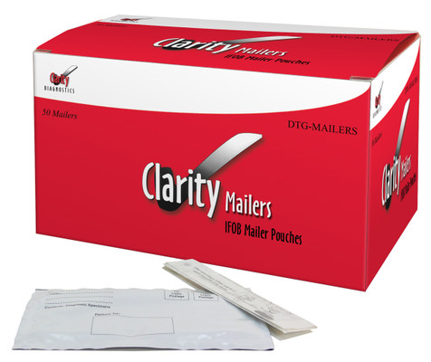 Clarity iFOB Mailers - Includes 50 Envelopes, 50 Collection Papers, and 50 Instruction Sheets.