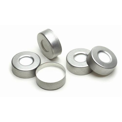 Crimp Caps, Silver Aluminum, 20 mm 
 {2044-93010721 PK}