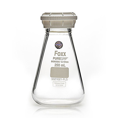PUREGRIPT Reusable Glass Erlenmeyer Flas {2458-5021021FLS CS}