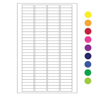 Cryo Laser Labels 0.79in. x 0.2'', sheet size 4'' x 6'', Red