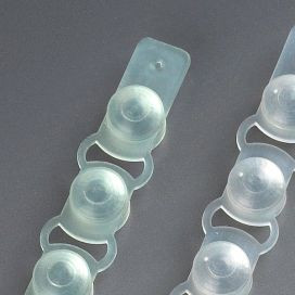 Cap Strip, PP, Natural, 8 Caps/Strip 
 {2503-110586 CA}