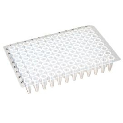 96-well PCR plate, 0.2mL, PP, natural, flat top