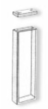 RECTANG CELL NIR QS300 50MM PTFE LID {2886-B0631017 PK}