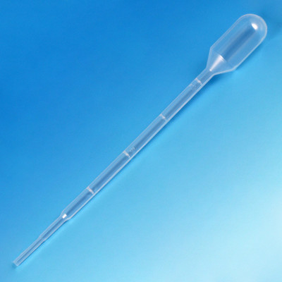 Transfer Pipet, 3.0mL, Small Bulb, Graduated to 1mL, 140mm, STERILE, Individually Wrapped, Cellophane Wrap, 100/Pack 
 {2503-137135100 BG}