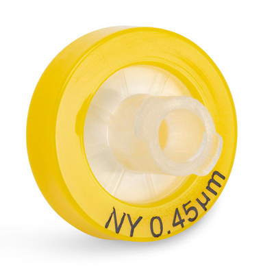 Syringe Filter, Nylon Membrane, 0.45um Porosity, 13mm Diameter, PP Housing, Non-sterile, Bulk Packed