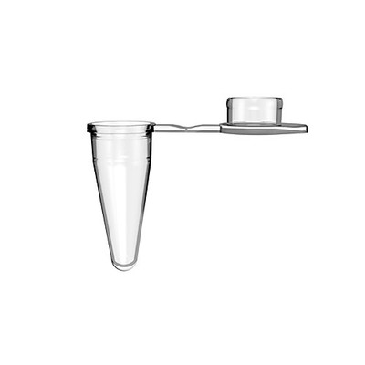 .2mL PCR tube, clear with attached flat  
 {2069-32104301 CA}