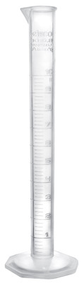 Graduated Plastic Cylinder, 10mL - Class B, Octagon Base- Autoclavable  {2394-CH0354I}