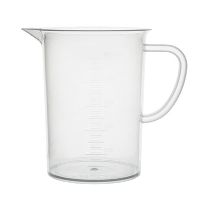 Plastic Pitcher, 500mL-Graduated, Chemical Resistant & Autoclavable {2394-CH0356B}
