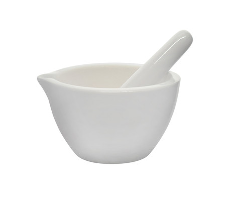 Porcelain Mortar & Pestle Set, 2oz, Unglazed {2394-CH0540A}