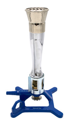 Meker Bunsen Burner, Natural Gas - Gas Flow Control, Flame Stabilizer, Air Flow Adjustable  {2394-CH0996NG}