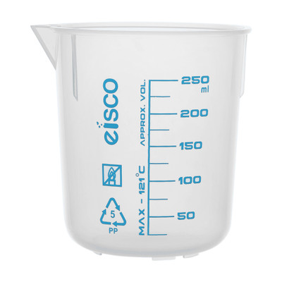 Premium 250mL PP Beaker -Graduated  {2394-ECH0139C}