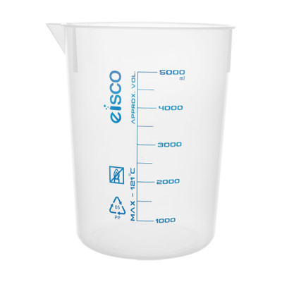 Premium 5000mL PP Beaker -Graduated  {2394-ECH0139G}