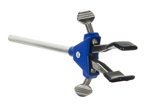 2 Prong, Vinyl Coated, Spring Loaded Clamp on Stainless Steel Rod {2394-PRCMP04}