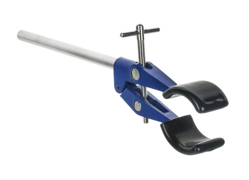 2 Prong, Vinyl Coated, Burette, Flask, Beaker Clamp on Stainless Steel Rod {2394-PRCMP05}