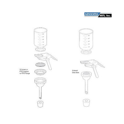 47mm Vacuum Unit w/ PTFE Seal, Sintered   
 {2038-311600}