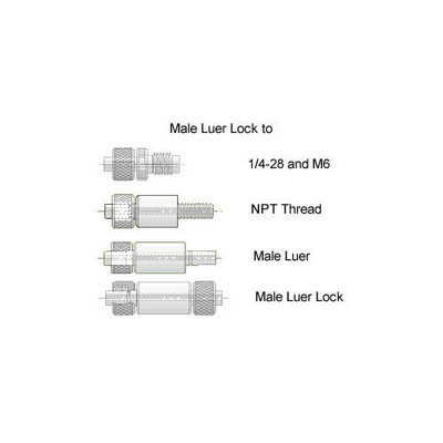 Male Luer Lock M6 Threads {2532-32876}