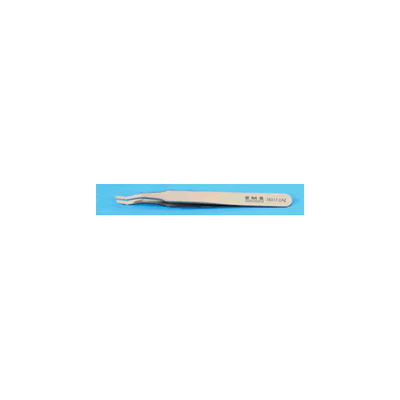 EMS #2AX Tweezer, Flat, round tips with self closing, Length