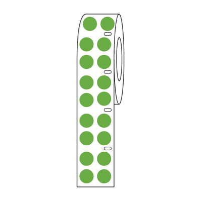 Label Roll,Cryo,Direct Thermal,13mm Dots, green