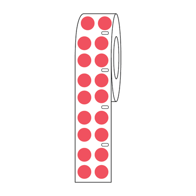 Label Roll,Cryo,Direct Thermal,13mm Dots, red
