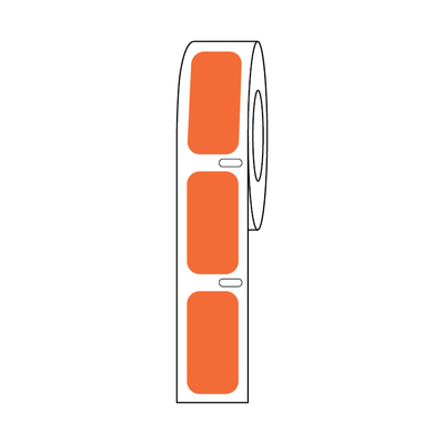 Label Roll, Cryo, Direct Thermal,27x13mm, orange