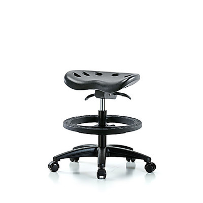 Blk PU Tractor Sit-Stand MB Stool {2378-PTMBSORGCFRGBLK}