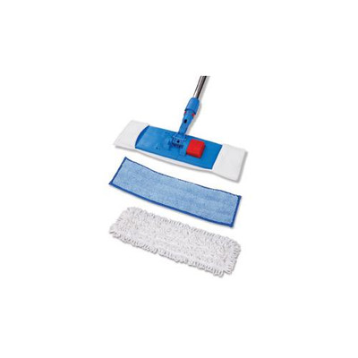 Quicktask Flat Hinged Mop Head Frame, Blue Polypropylene